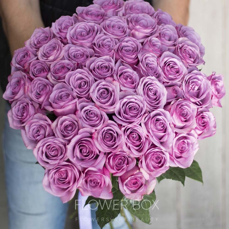 51 роза фиолетового оттенка
